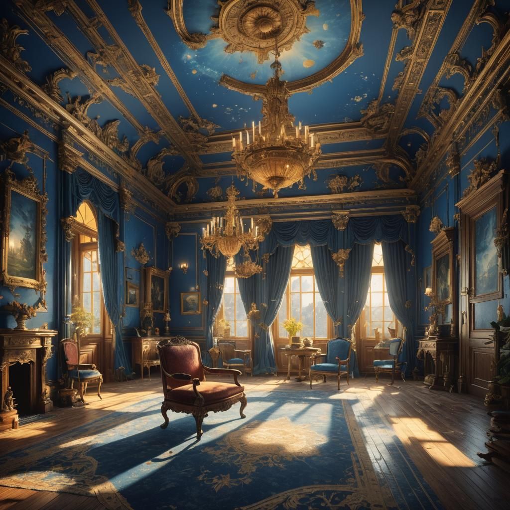 Sunshine in the Blue Room: Detailed Matte Painting