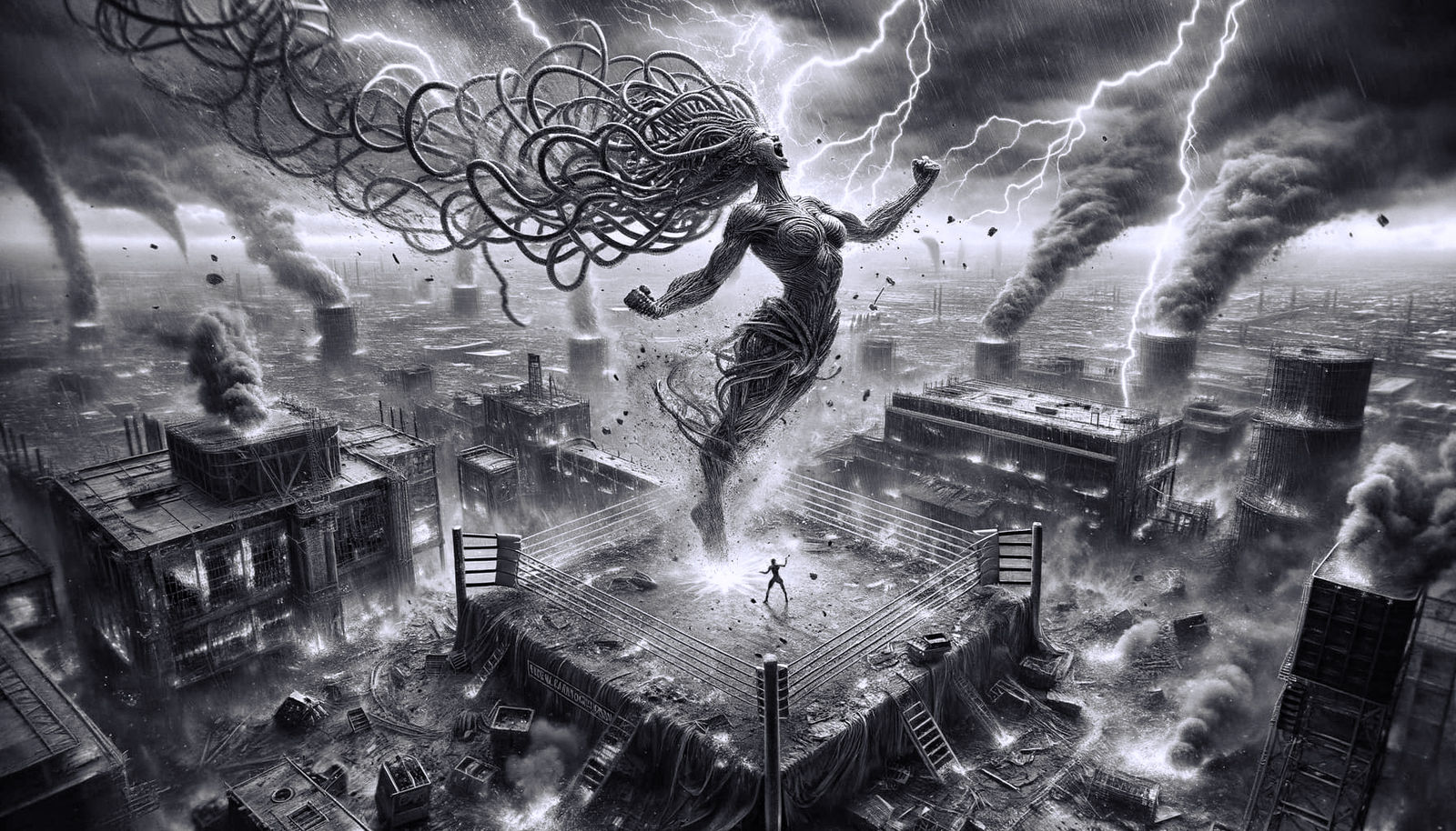 Titaness of the Ruined Ring - BW