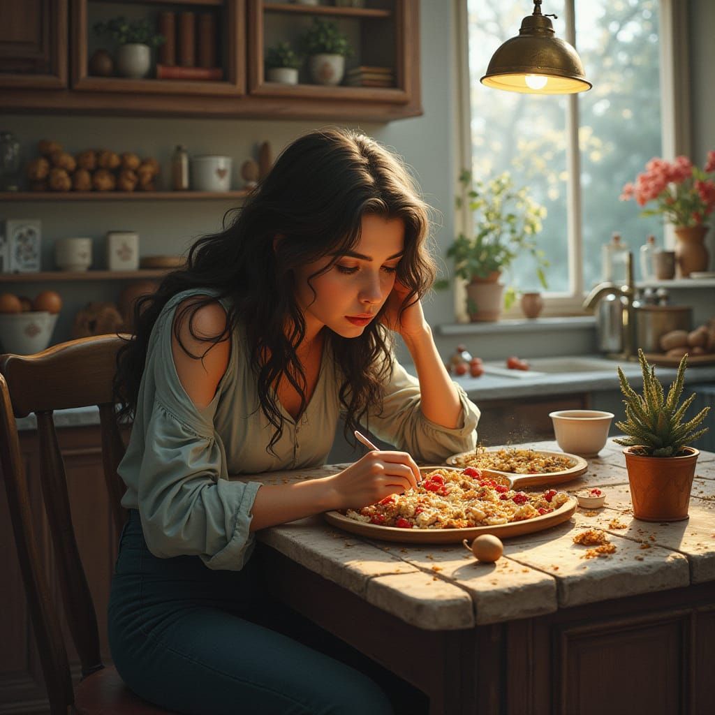 Boy with Down Syndrome Runs by the Sea in Strong Wind