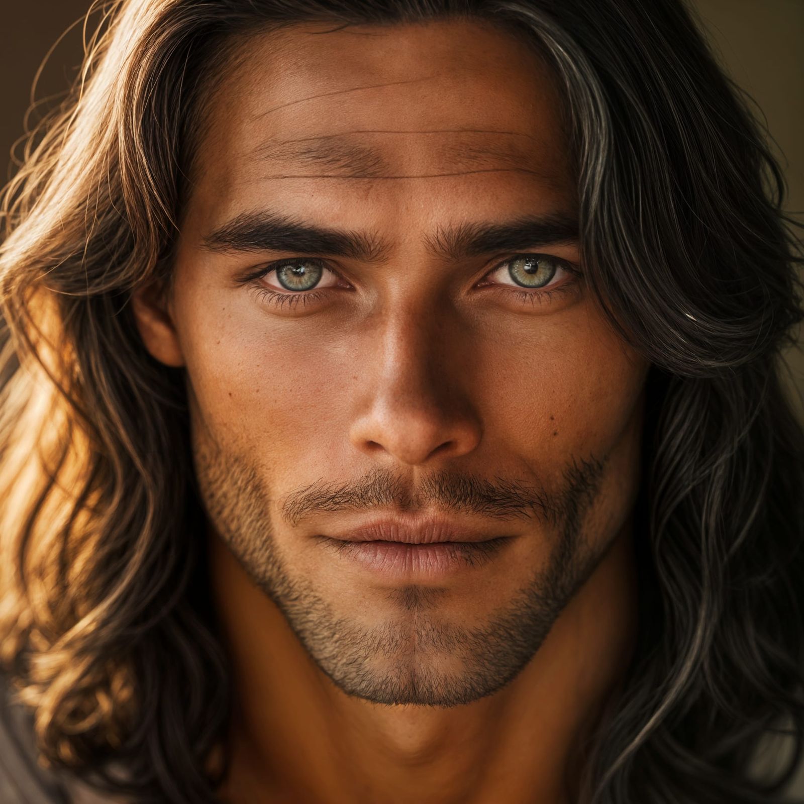 Handsome Grey-eyed Man