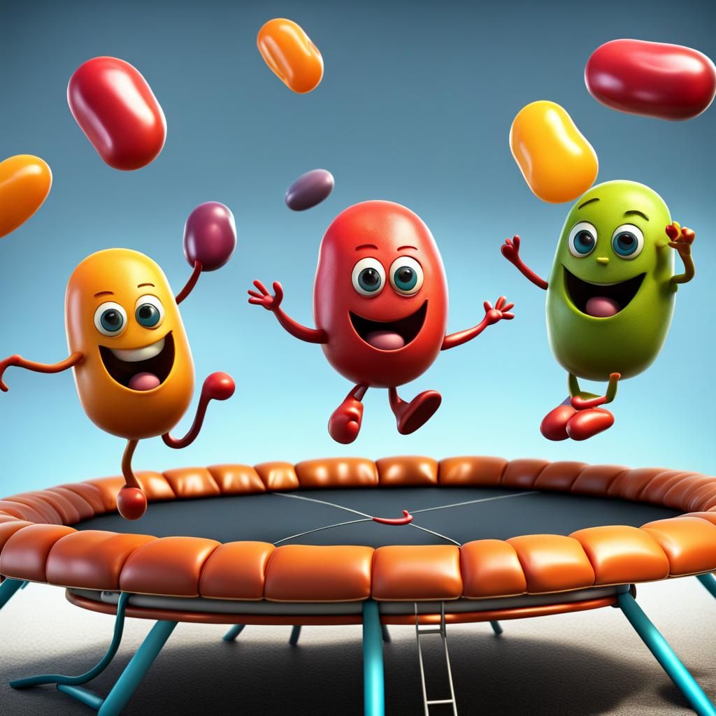 Jumping Jellybeans AI Generated Artwork NightCafe Creator