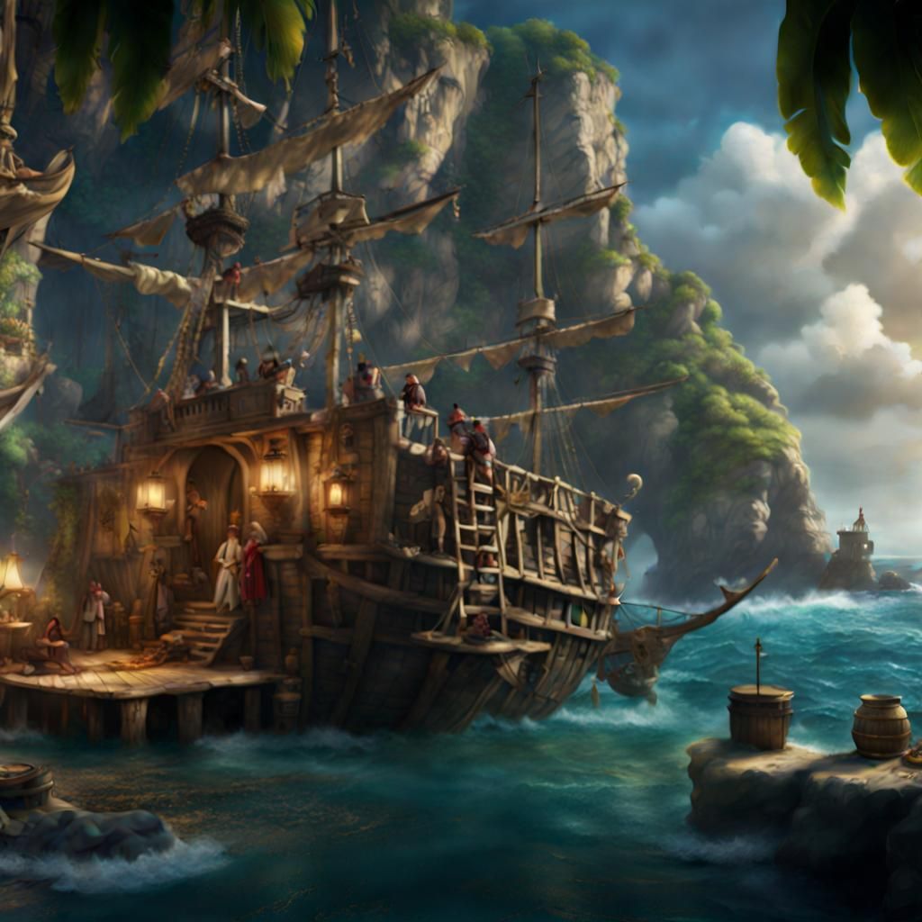 Pirates Hangout - AI Generated Artwork - NightCafe Creator