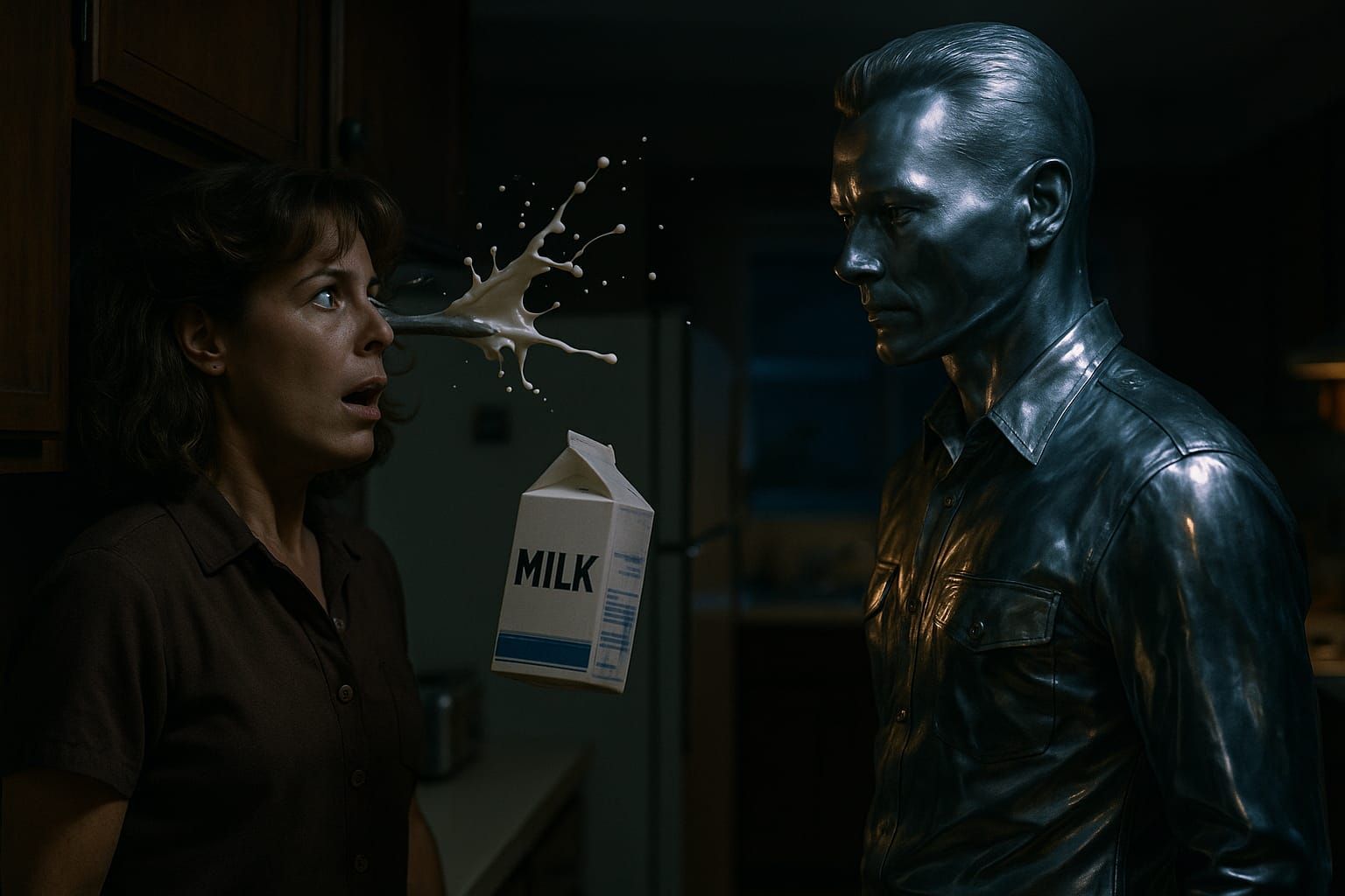Reconstructed Milk Carton Scene From Terminator 2