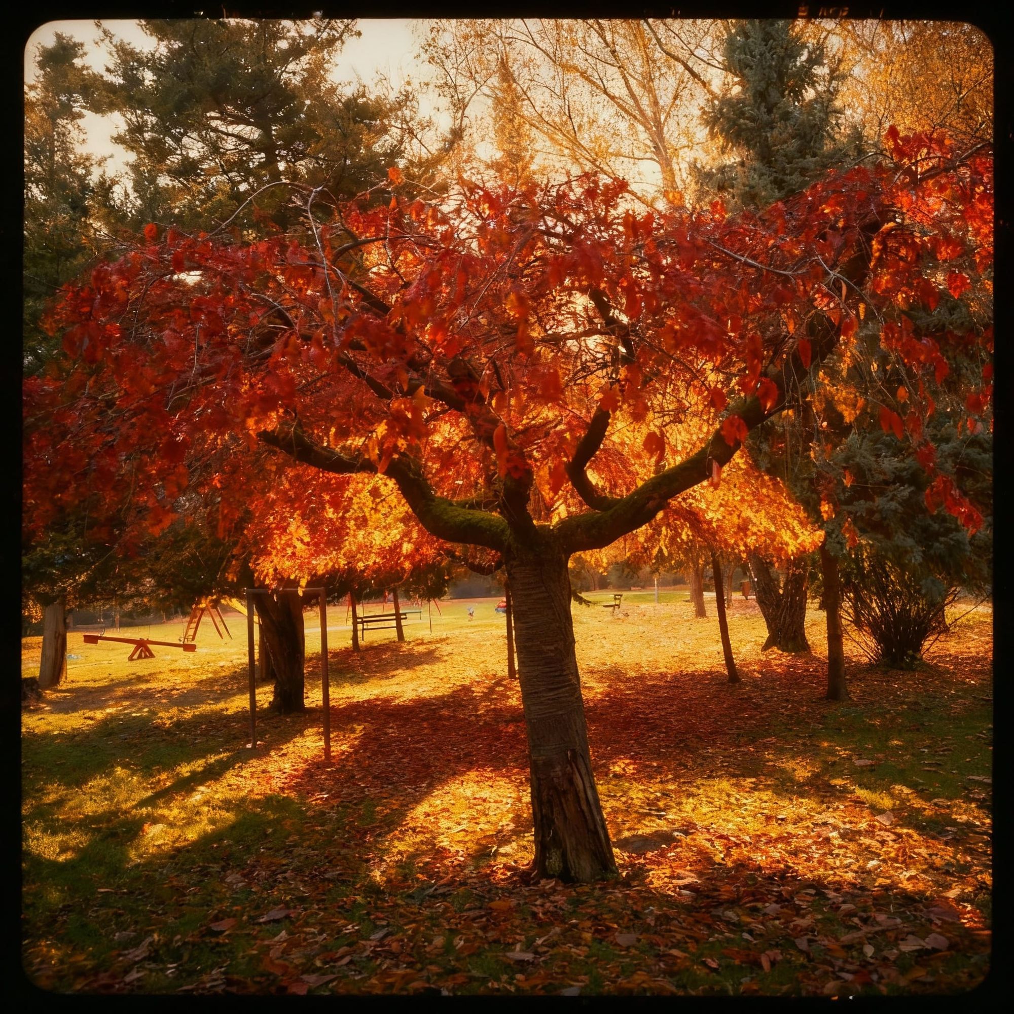 forest, autumn, žuto lišće