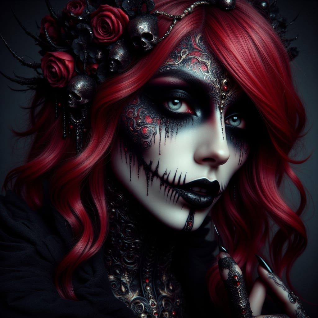 Working to create dark beauty.