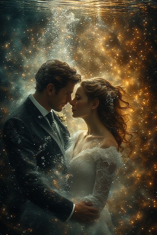 Underwater wedding portraits
