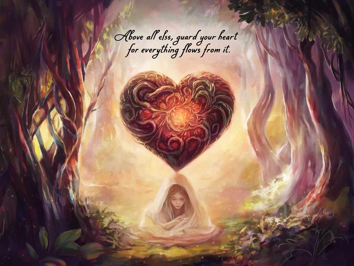  "Above all else, guard your heart for everything flows from it.”    by @Xerraire