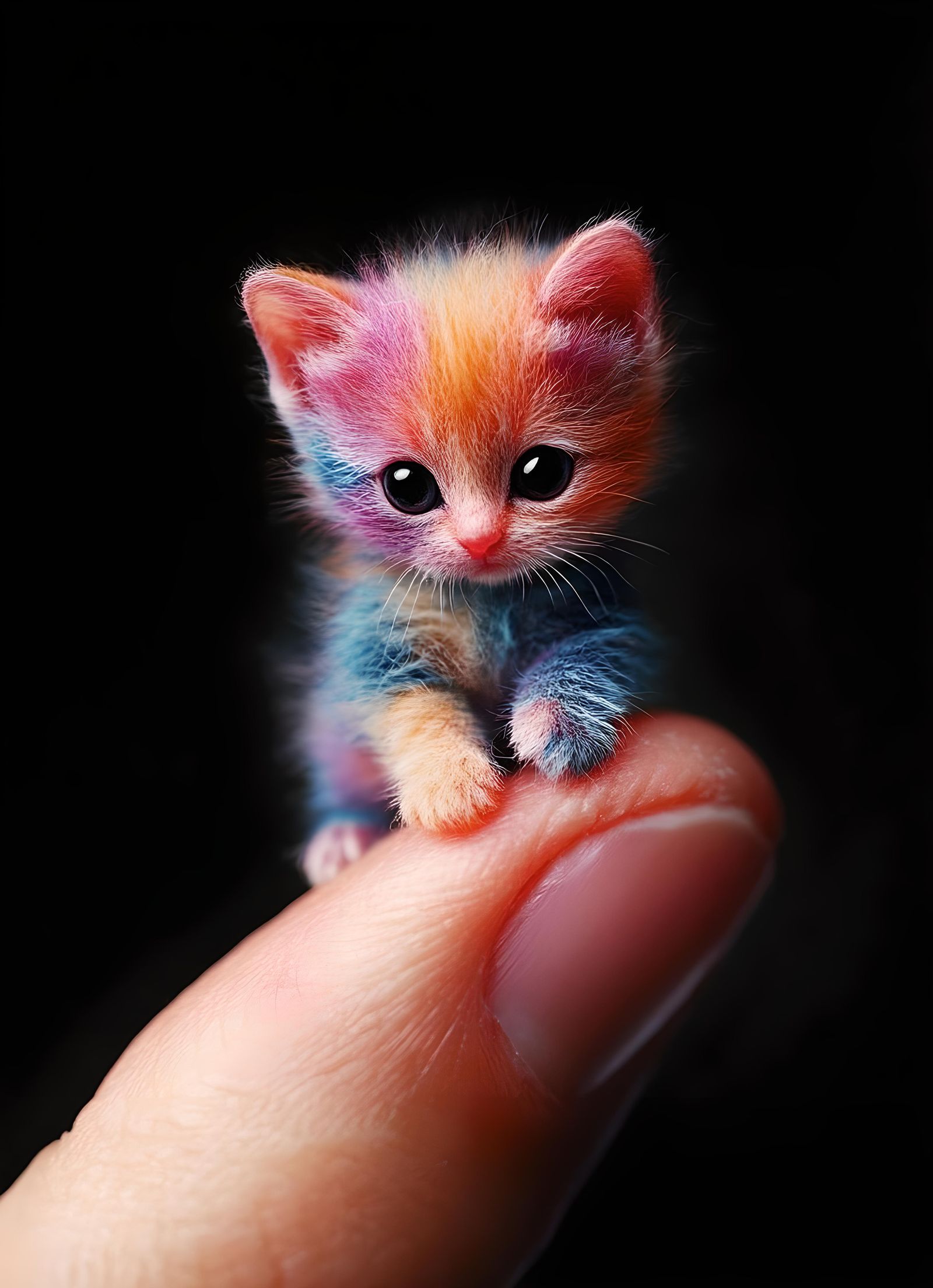 Smol Rainbow Kitten