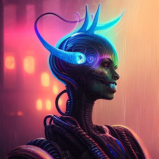 Xenomorphic Cyberpunk - AI Generated Artwork - NightCafe Creator