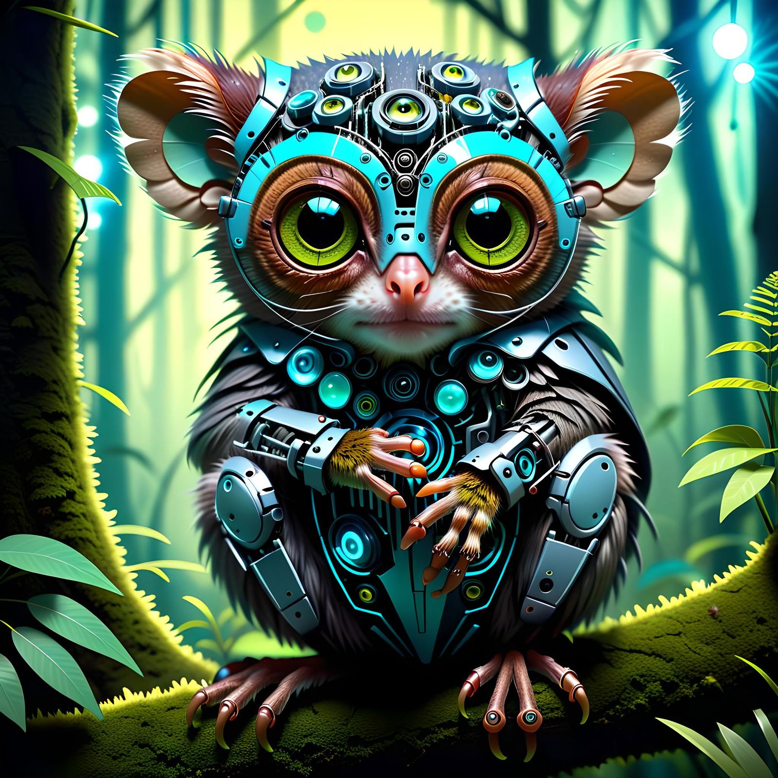 Cyborg goblin lemur - AI Generated Artwork - NightCafe Creator