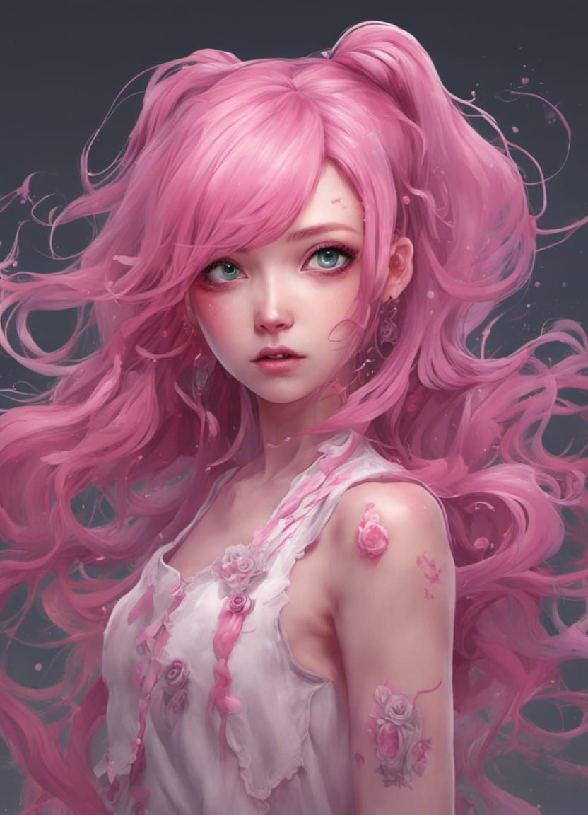 Pink Hair Girl Ai Generated Artwork Nightcafe Creator