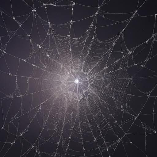 The delicate web that encompasses us all with stars and jewe...