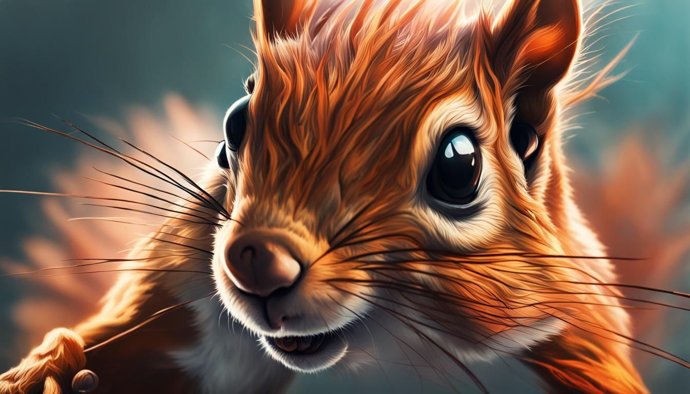 A squirrel with it's hair blown out as it's being electrocuted