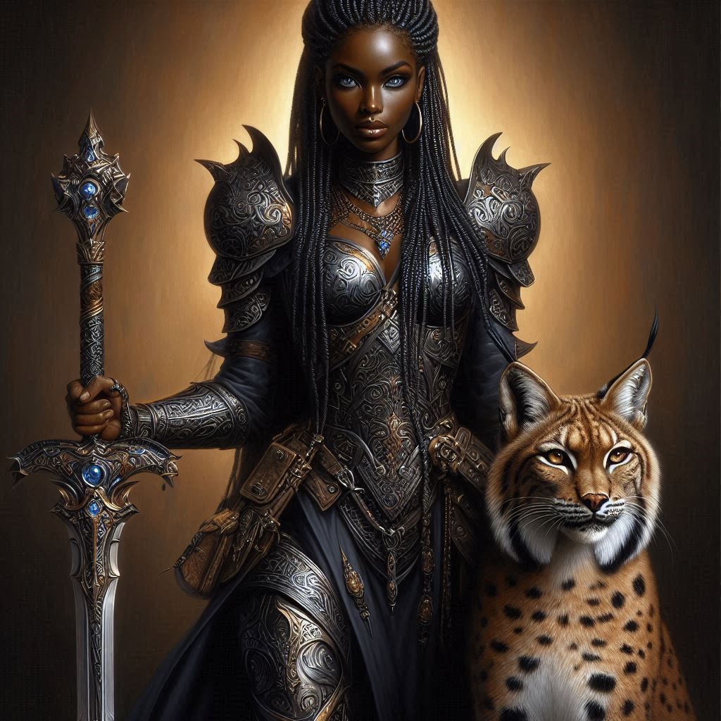The Warrior and her Feline Companion