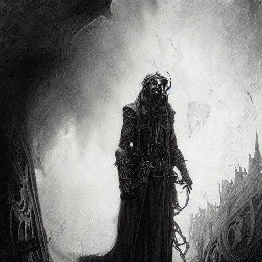 Cloaked artificer focused on casting a spell.