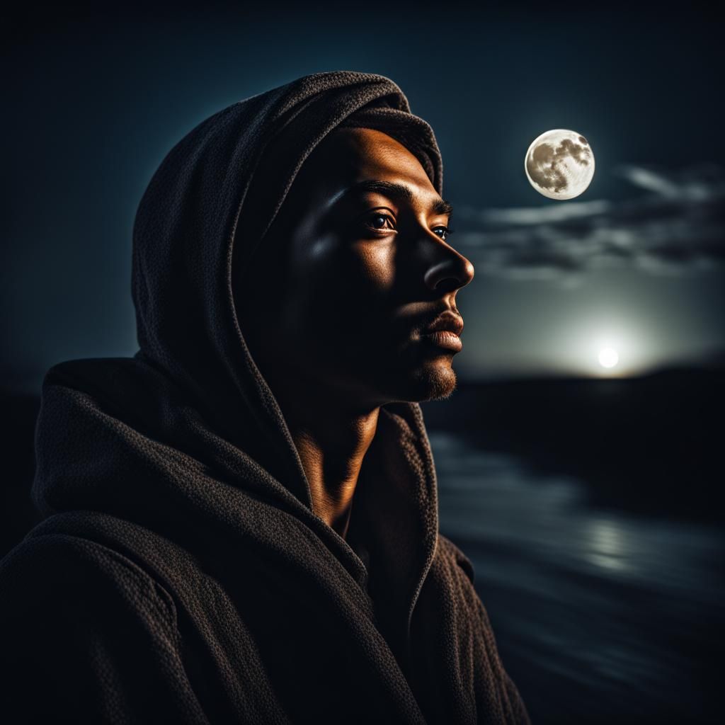 moonlit portrait, insainly detailed, abstract intricate deta...
