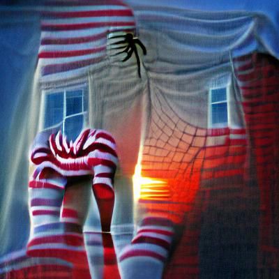 On candy stripe legs the Spiderman comes
Softly through the ...