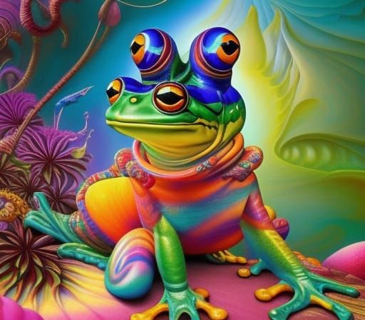 I think I need to stop licking my frog - AI Generated Artwork ...