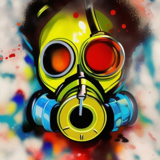 a guy with a gasmask - AI Generated Artwork - NightCafe Creator