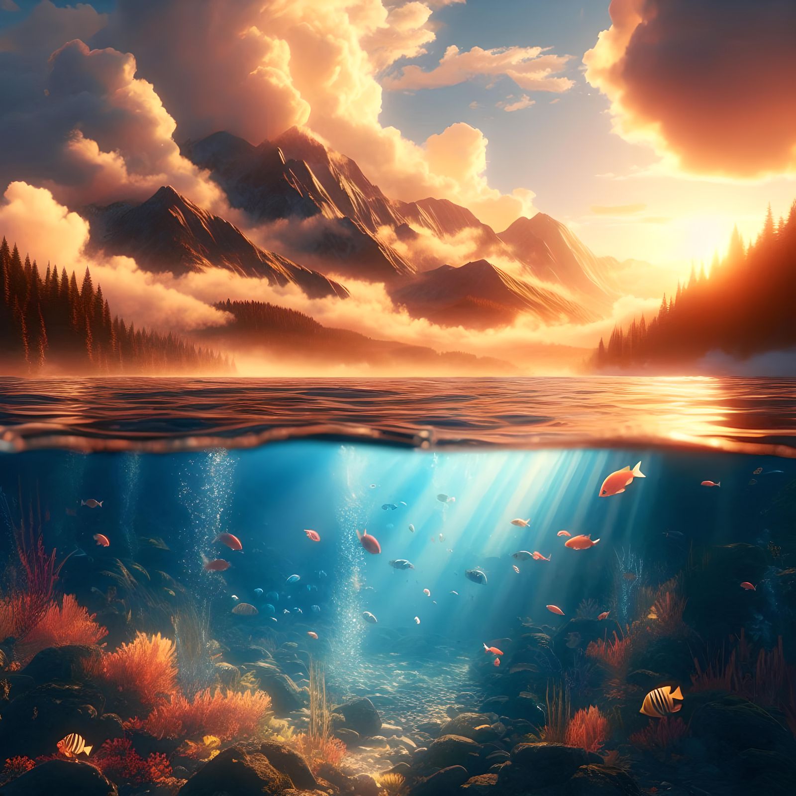 Underwater Sunset 1