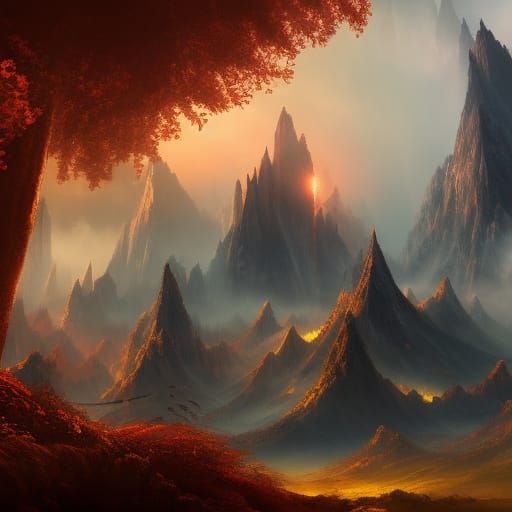 misty mountain