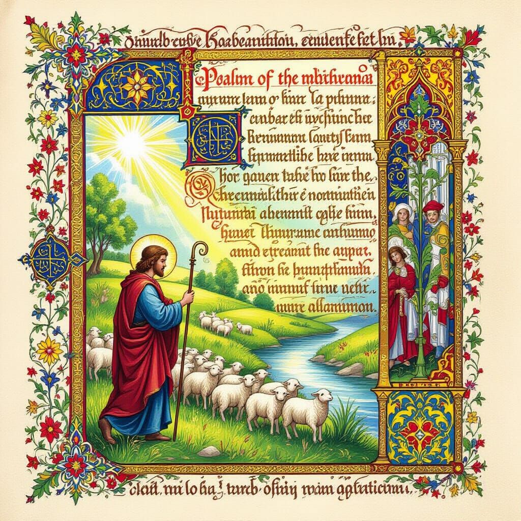 Psalm 23 with Scriptures