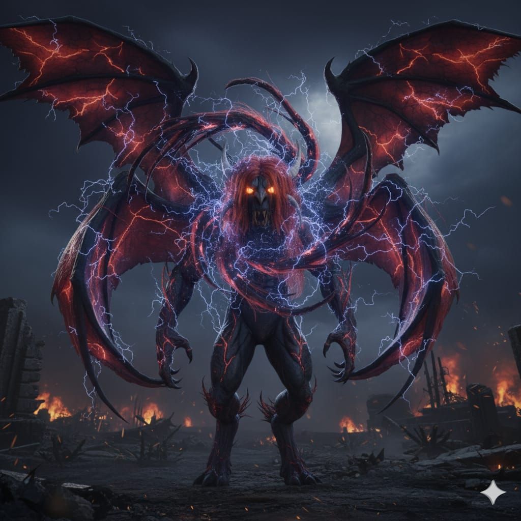 Creepy pure evil long red haired sirzechs Lucifer consumed b...