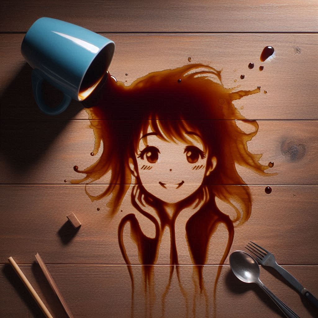Spilled coffee