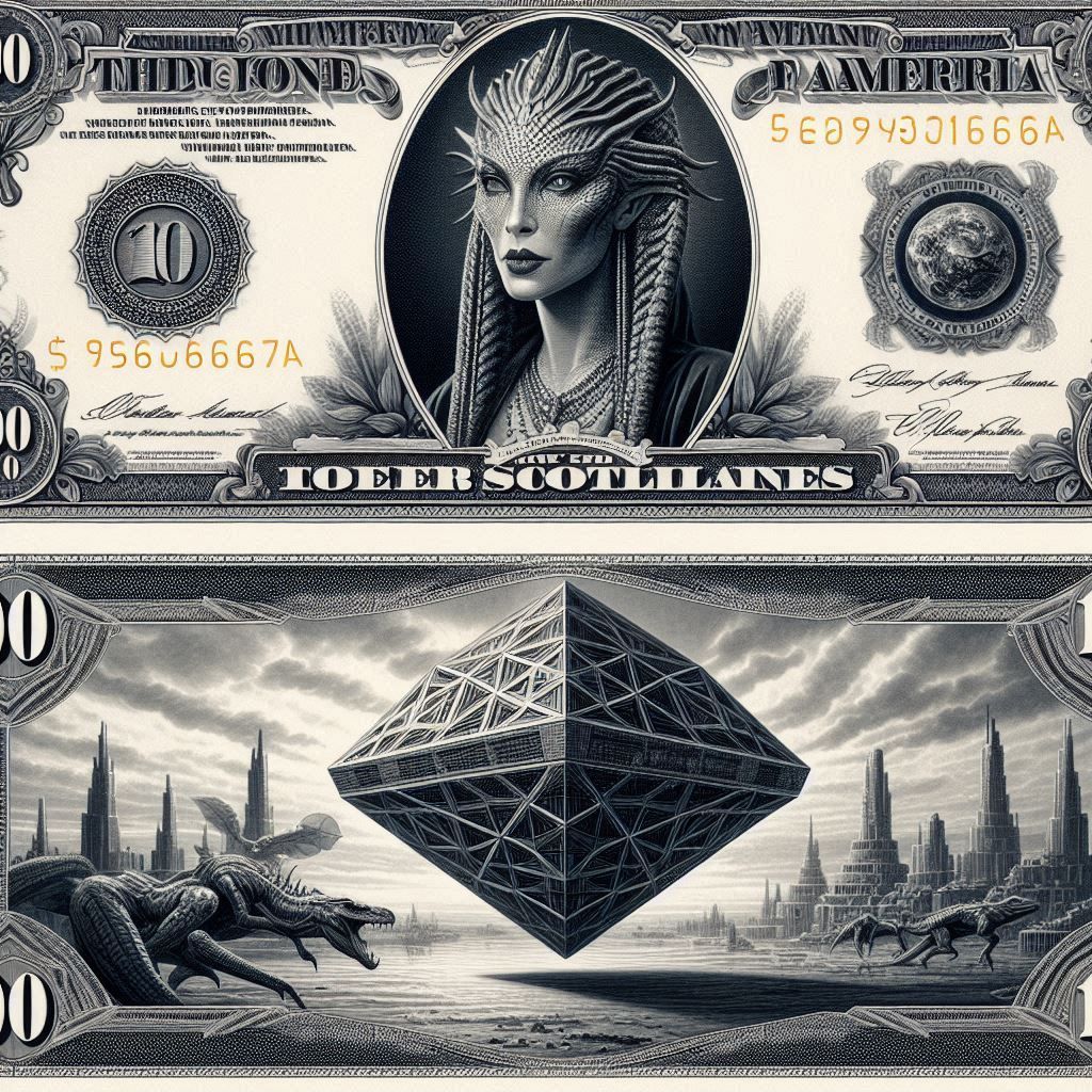 Vintage currency from another timeline