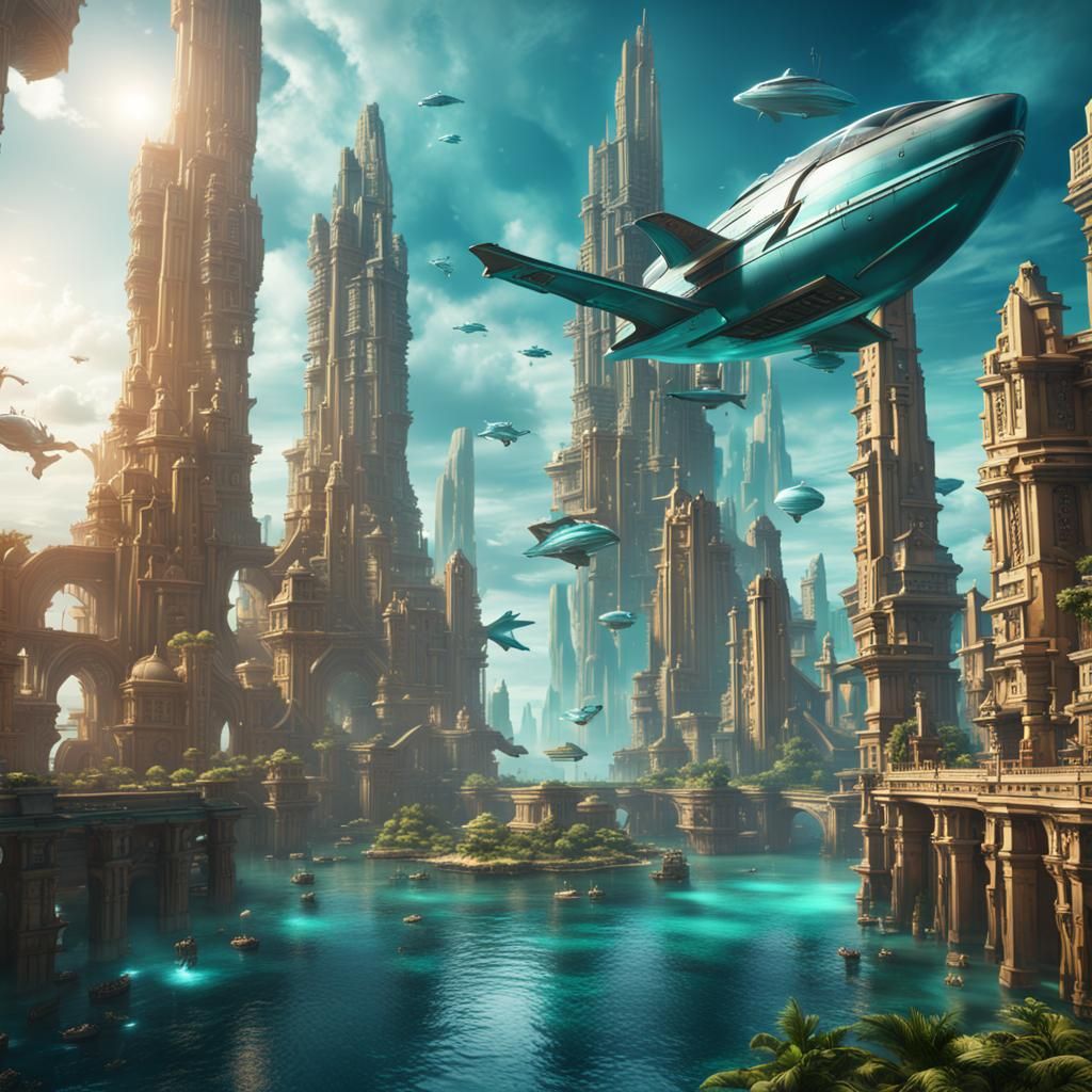 High-tech city of Atlantis.