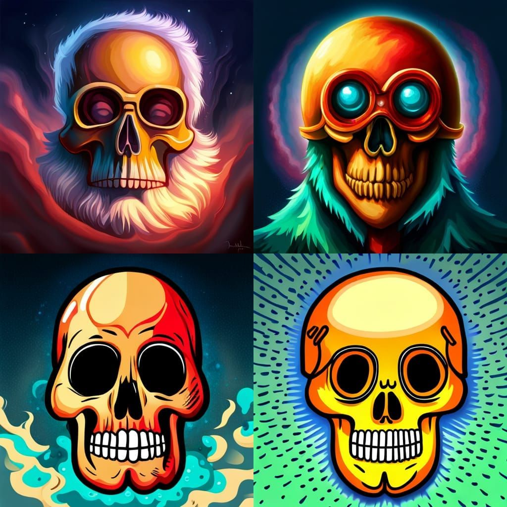 hipster skull