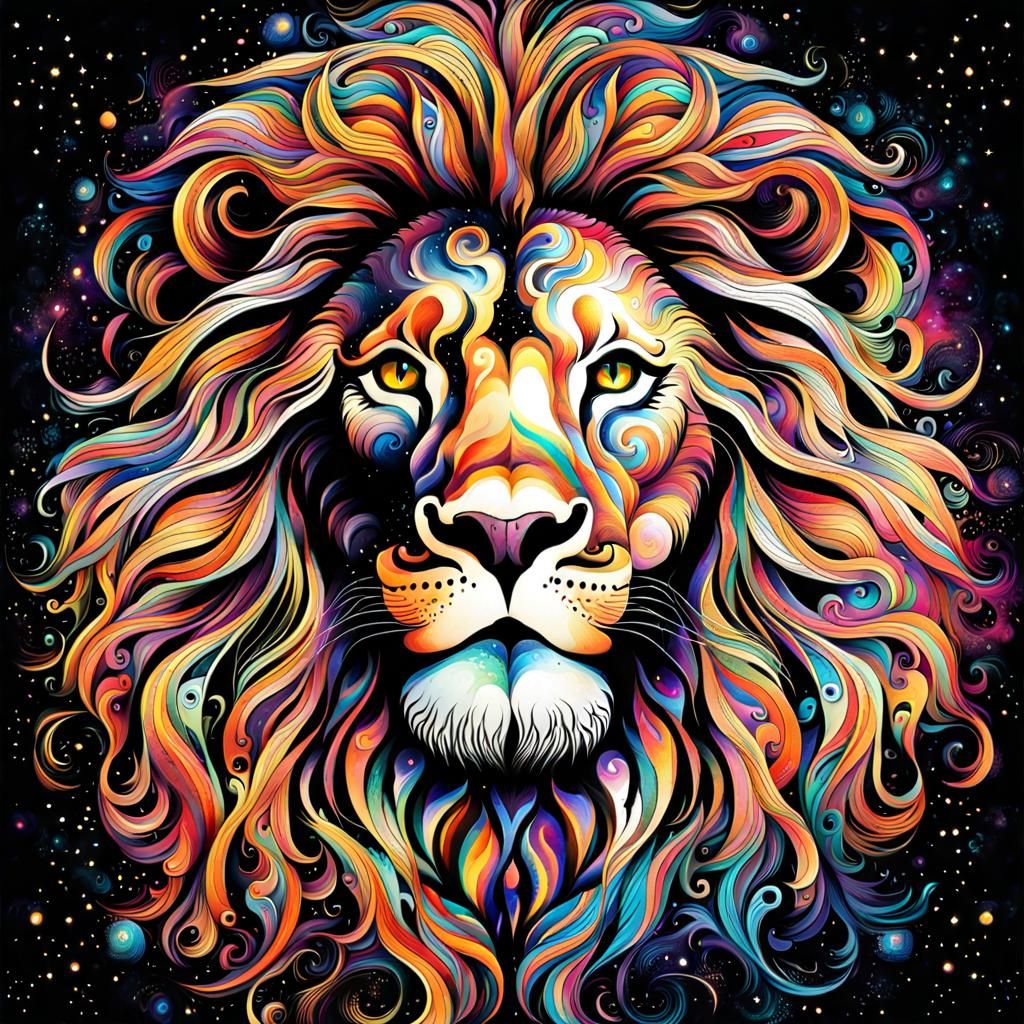 Cosmic Lion - AI Generated Artwork - NightCafe Creator