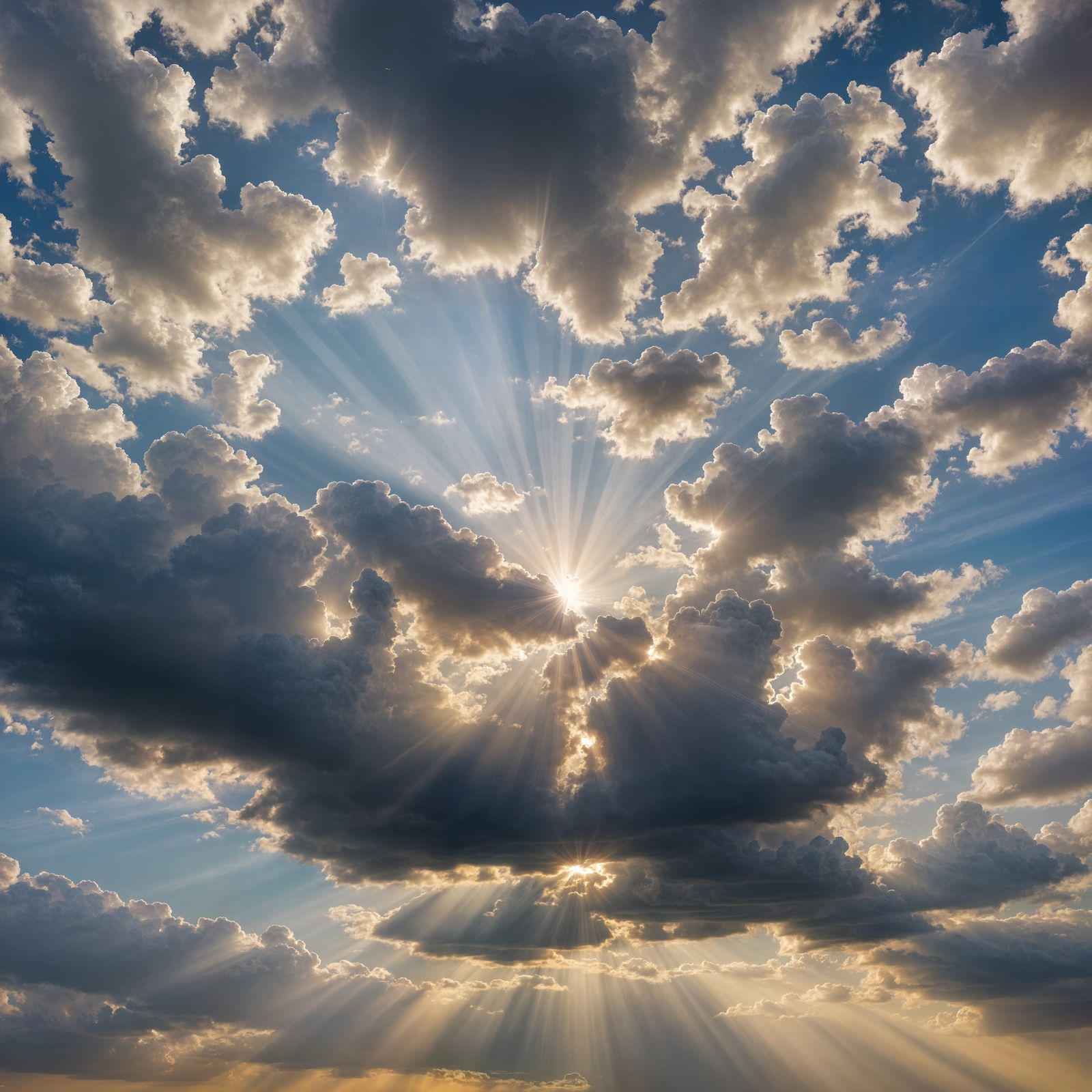 Sunset Beach with Palm Trees and Golden Light