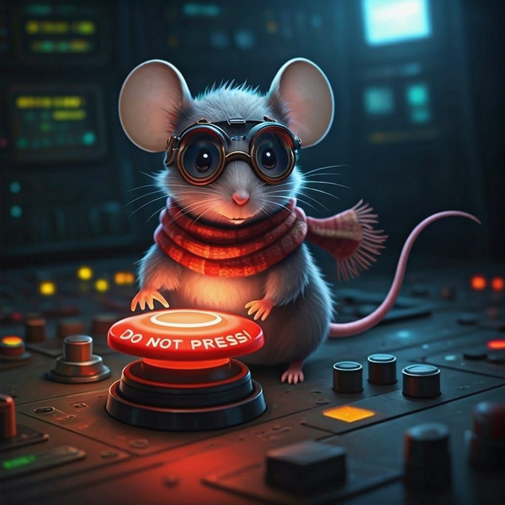 Do Not Press!  by @Shywolf