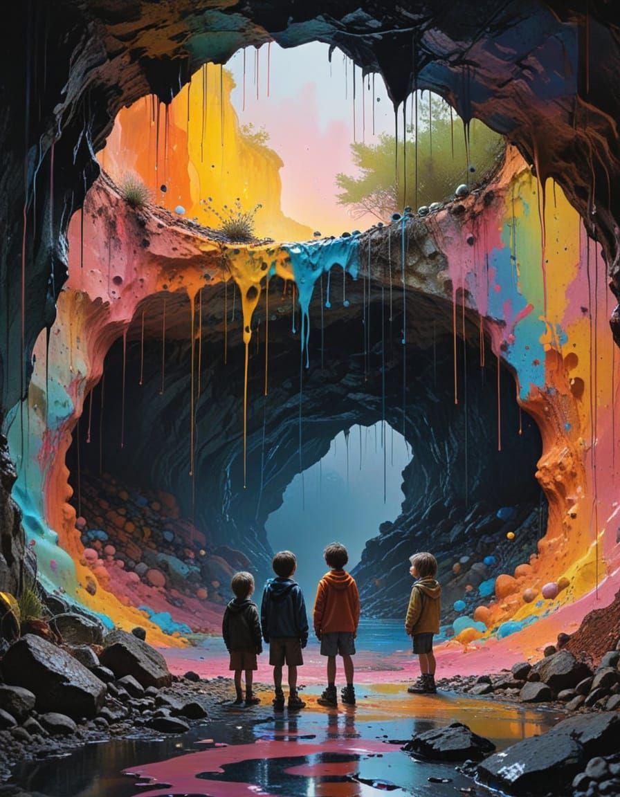 Painted Cave Mystery  by @Chief_Runs-with-scissors