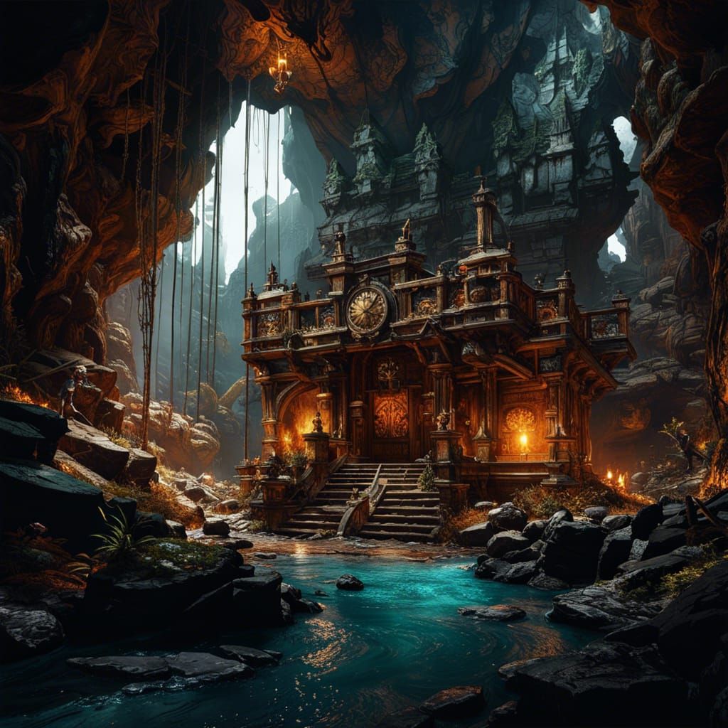 Majestic pirate hideout - AI Generated Artwork - NightCafe Creator