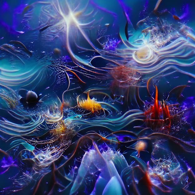 The mysteries of the deep ocean abstract 8K