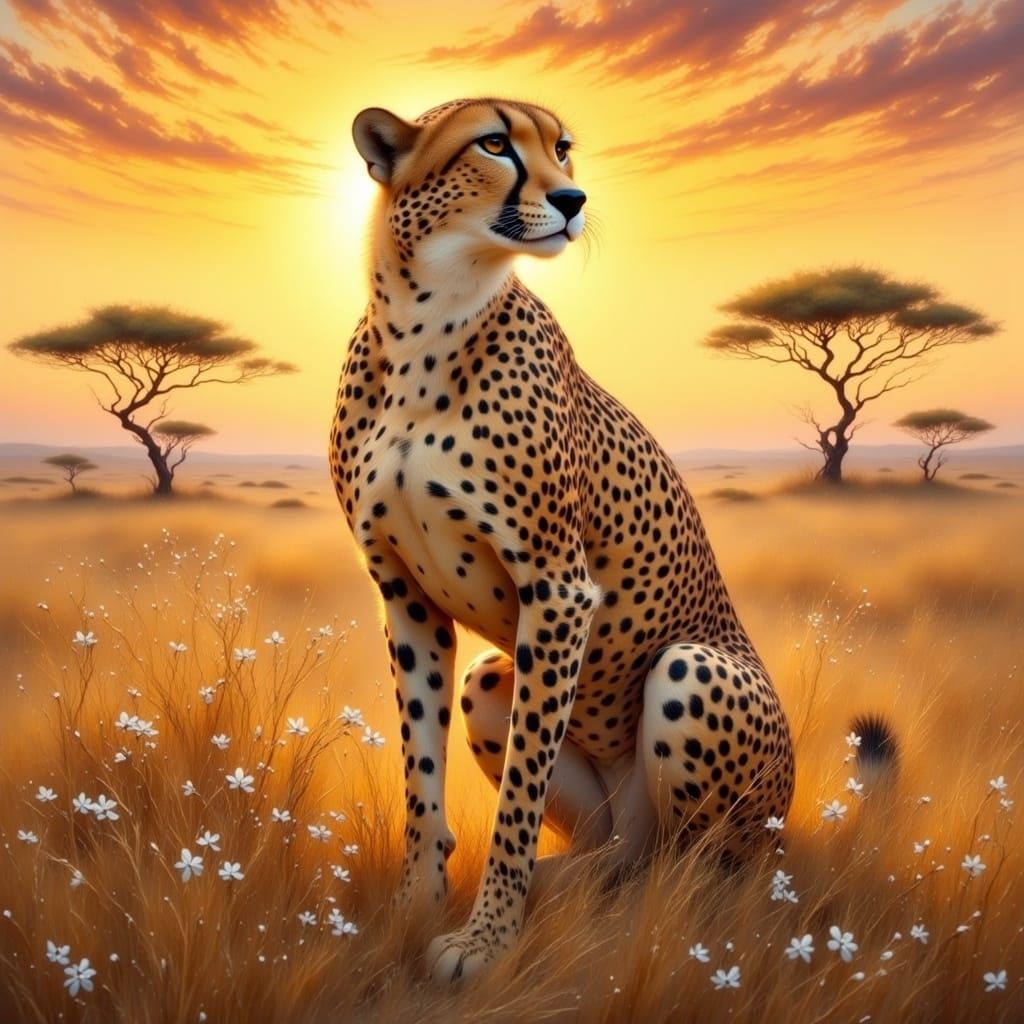 A beautiful cheetah <lora:Realistic time:1.0> 