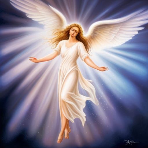 peinture ange spirituelle féérique magie
