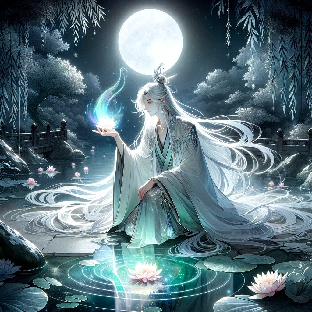 Moonlight Lotus  by @Rebekah I Knight