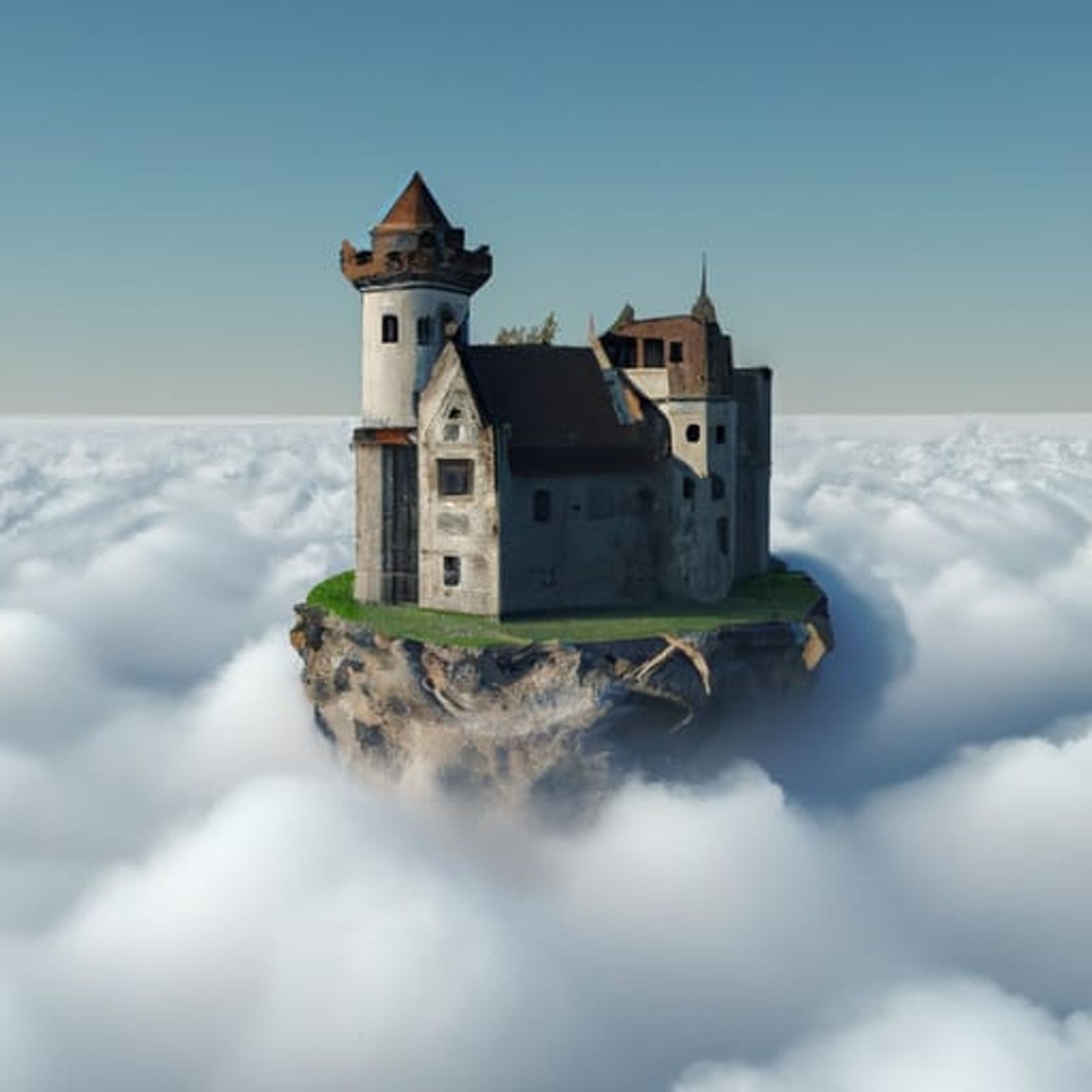 floating castle in the sky