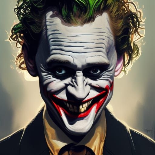 Tom hiddleston as the Joker - AI Generated Artwork - NightCafe Creator