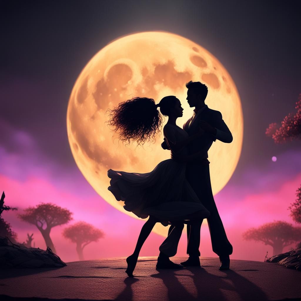 Silhouette of Man and Woman Dancing   by @Lala_ani