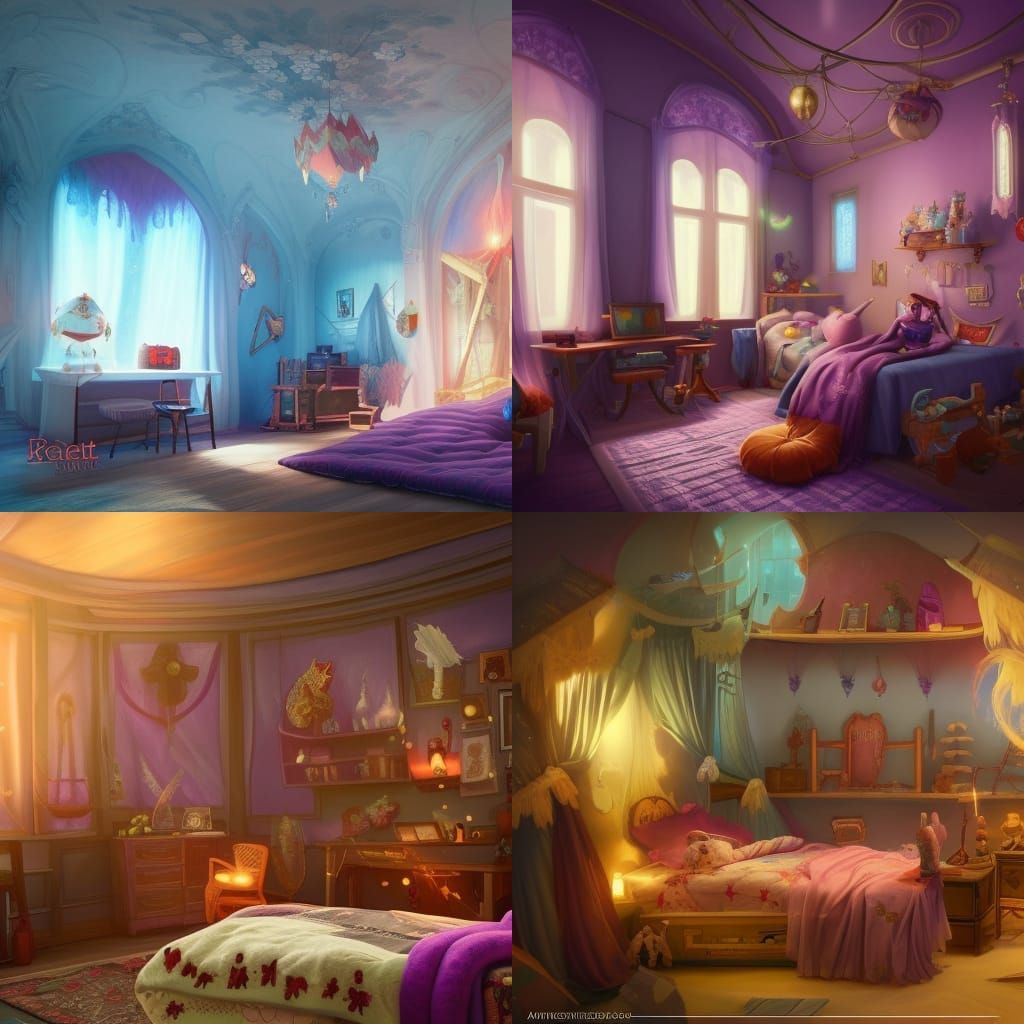 cute bedroom for streamers with goodies and plushes