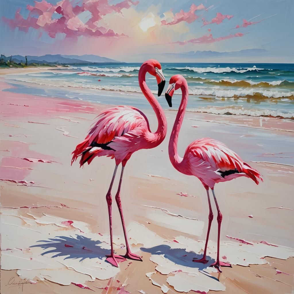 Love in a time of flamingos. 