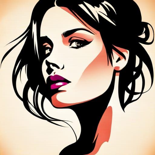 Simple portrait. Silhouette #1 - AI Generated Artwork - NightCafe Creator