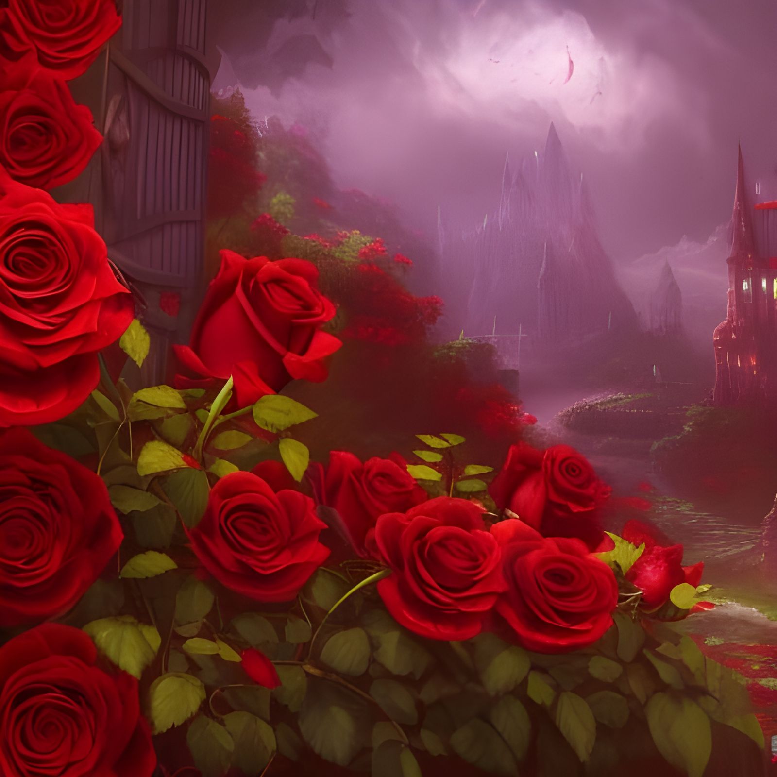 Roses at the Gate to Hell   by @amyrytea