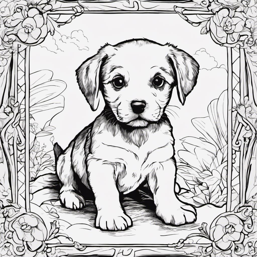 Hand drawing cute face puppy Royalty Free Vector Image