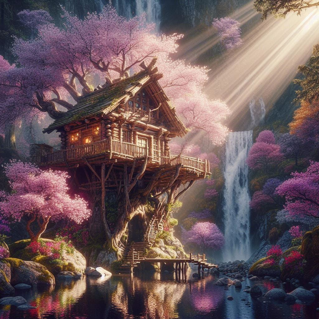 Cherry Blossom Treehouse  by @Rosie