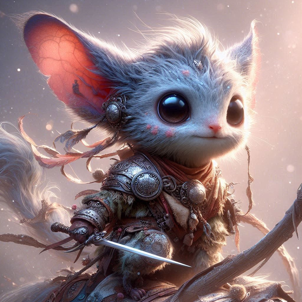 adorable fairy-tale fantasy creature portrait..
